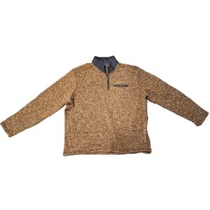 Men's Brown Sweater Quater-zipup Eddie Bauer